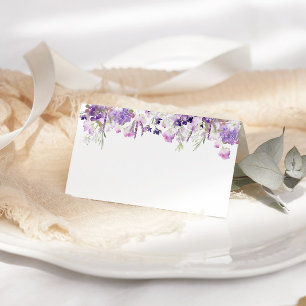 Cartões de lugar para casamento da lavanda Lilly