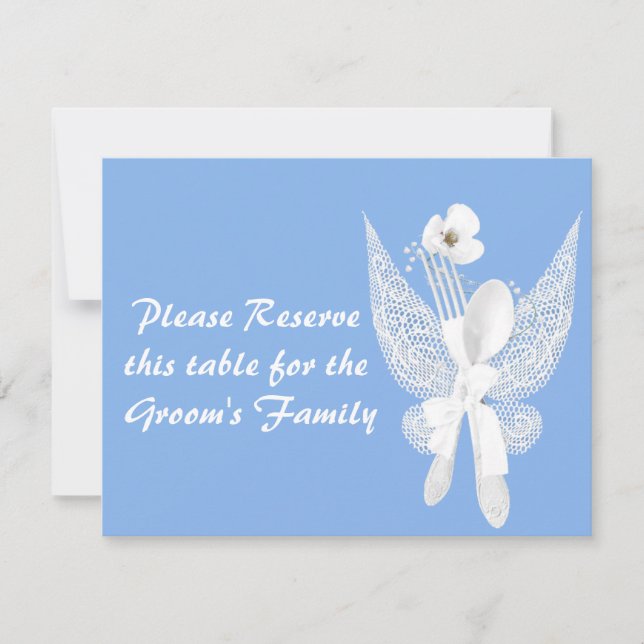 Cartões de lugar para mesa de casamento (Frente)