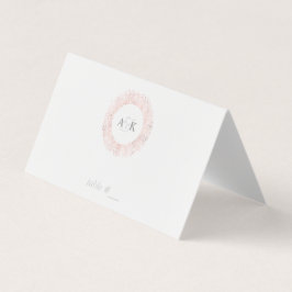 Cartões de lugar para monogramas de ouro Elegante 