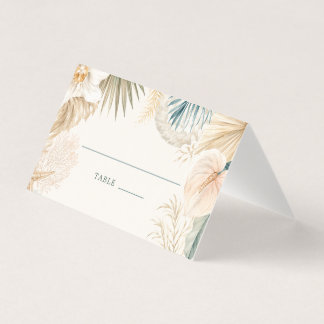 Cartões de Lugares de Casamento Elegantes na Praia