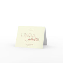 Cartões de Lugares de Convidados Doblados