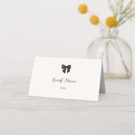 Cartões de Lugares Dobrados para Casamento com Laç