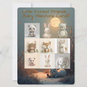 Cartões de Marco do Bebê Little Forest Friends – C
