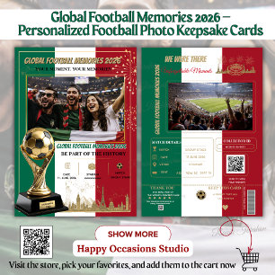 Cartões de Memórias de Futebol Global 2026