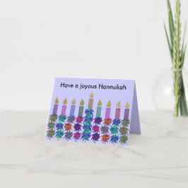 Cartões de Menorah da flor de Hannukah