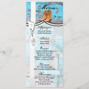 Cartões de menu 4x9.25 Inicializações de porta de