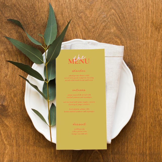 Cartões de menu de caligrafia colorida (Criador carregado)