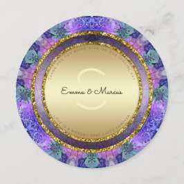 Cartões De Menu De Casamento De Pastel Boho Batik