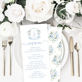 Cartões de Menu de Casamento de Peste Francesa Flo