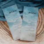 Cartões de Menu de Casamento de Praia Costeira Mod<br><div class="desc">Cartões de Menu de Casamento de Praia Costeira de Verão Elegante Cartões de Menu de Casamento Minimalista | Menu Moderno,  Menu Janto de Casamentos,  Menu de Janta de Vamos Russos no Casamento e Menu Bebidas,  Menus de Casamento Russo com Caligrafia Simples,  Menu de Casamento Russo,  Menu Mesa de Casamentos</div>