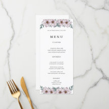 Cartões de menu de casamento Eucalyptus