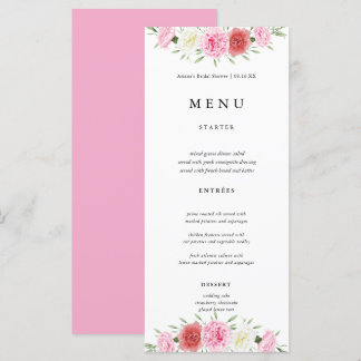 Cartões de menu de casamento Eucalyptus
