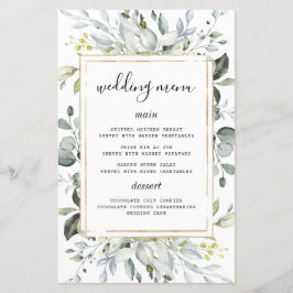 Cartões de Menu de Casamento Russo Dourado Elegant