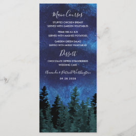 Cartões de Menu de Casamento Russo Pine Trees