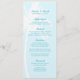 Cartões de Menu de Casamento Tropical Palm Trees