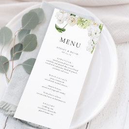 Cartões de Menu de Casamento Verde de Verão Elegan