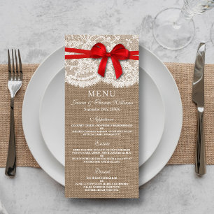 Cartões de Menu de Coleção de Casamentos com Arco