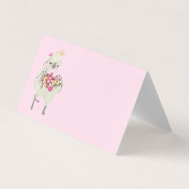 Cartões de menu de Festa de aniversário Llama