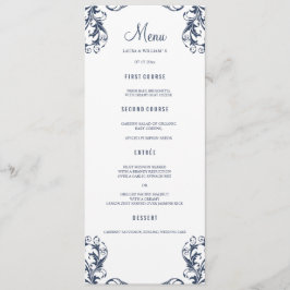 Cartões de menu de Janto de casamento | Estilo do 