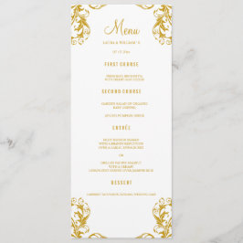 Cartões de menu de Janto de casamento | Estilo Dou