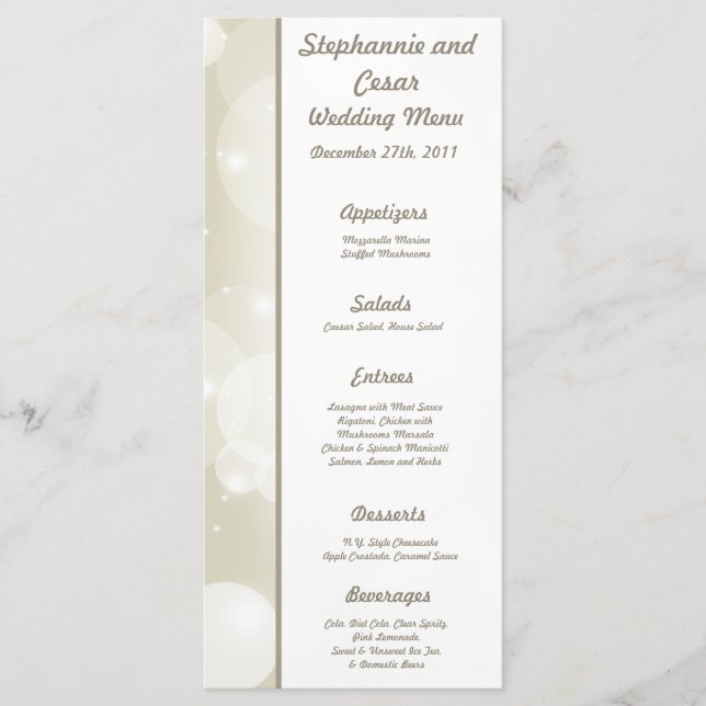 Cartões de menu Estrelas de Natal (Frente)