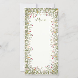 Cartões de menu inspirados no Rosh Hashana Floral