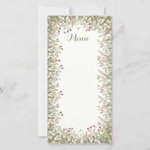 Cartões de menu inspirados no Rosh Hashana Floral