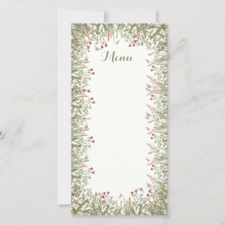 Cartões de menu inspirados no Rosh Hashana Floral