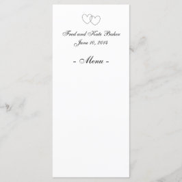Cartões de menu "Interlock Hearts"