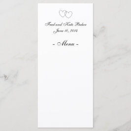 Cartões de menu "Interlock Hearts"