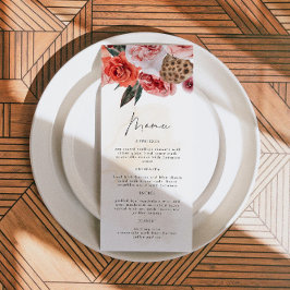 Cartões de menu Janto Floral de queda Bohemian LYR