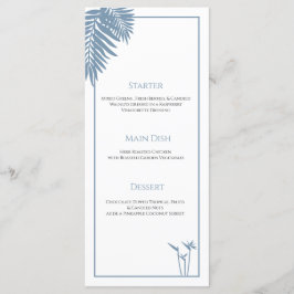 Cartões de menu personalizados para casamento com