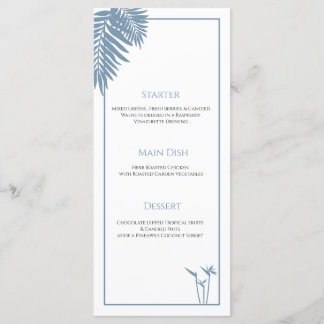 Cartões de menu personalizados para casamento com 