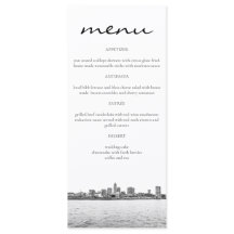 Cartões de Menu Simples da Silhueta de Cleveland