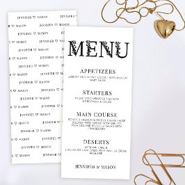 Cartões de menus florais minimalistas modernos