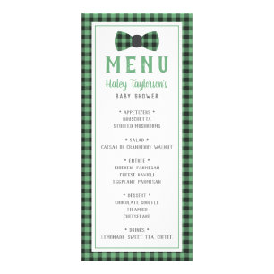 Cartões de Menus Pequenos, Chá de fraldas