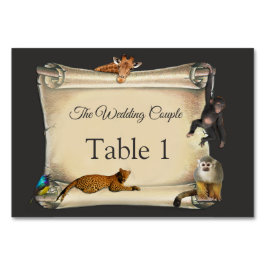 Cartões de Mesa africanos Safari Sunset