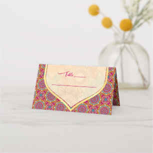 Cartões de mesa Cerise mandala rangoli mehndi