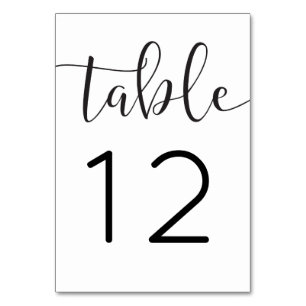 Cartões de Mesa com Letra Rústica Números de Mesa