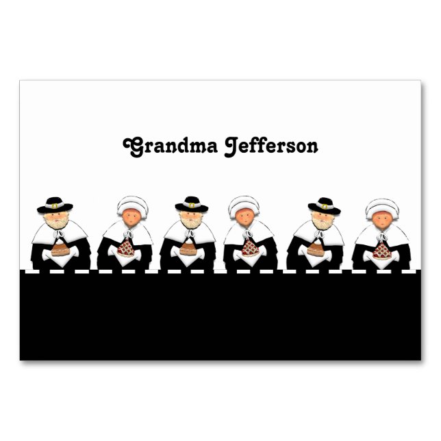 Cartões de Mesa de Ação de Graças (Frente)