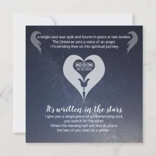 Cartões de Mesa de Agradecimento Chama Gêmea