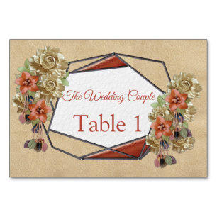 Cartões de mesa de arte de textura de couro e camu