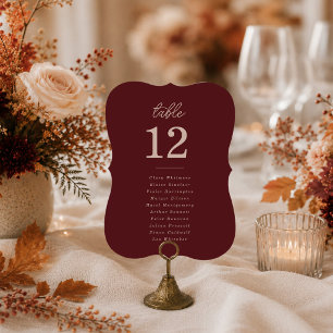 Cartões de Mesa de Assentos de Vinho Profundo Mini