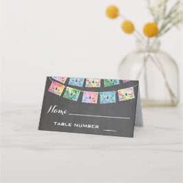 Cartões de mesa de cactos de aquarela mexicana Fie