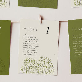 Cartões de Mesa de Casamento 5x7" do Parque Nacion
