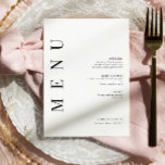 Cartões de Mesa de Casamento 5x7" Elegante Menu Pl<br><div class="desc">O menu Elegante e Trendy Wedding é a escolha ideal para casais sofisticados e modernos que procuram um estilo de convite um tanto simples,  elegante e subestimado.</div>