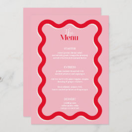 Cartões de Mesa de Casamento 5x7" Elegante Menu Pl