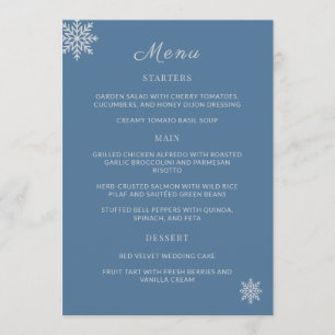 Cartões de Mesa de Casamento Azul com Mínimo Dusty