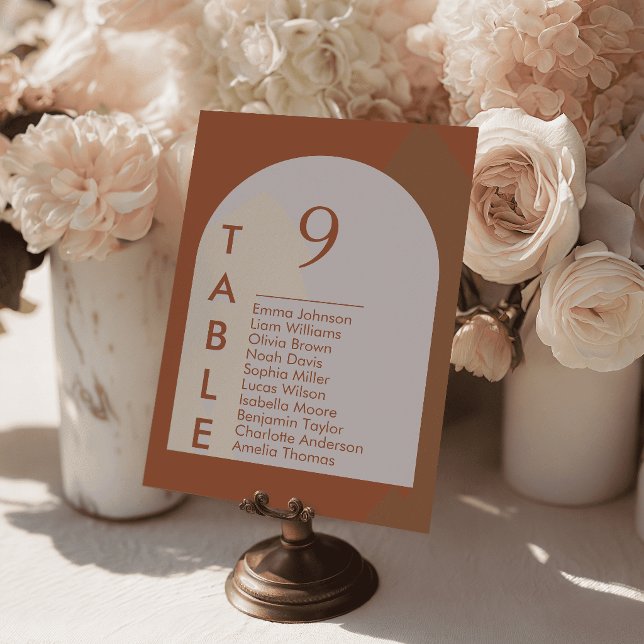 Cartões de Mesa de Casamento Boho Arch Plano de As (Boho Arch Wedding Table Cards Seating Plan)