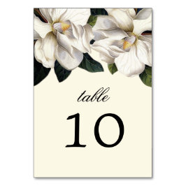 Cartões de Mesa de Casamento Botânico da Magnolia